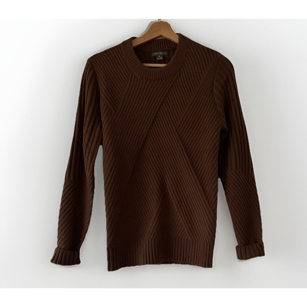 Eddie Bauer Women XS Brown Cable Knit Sweater Capsule Minimalist Outdoor Cottage - Picture 12 of 16